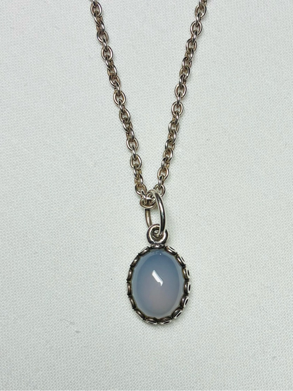 Pandora Pendant & Necklace Blue Chalcedony